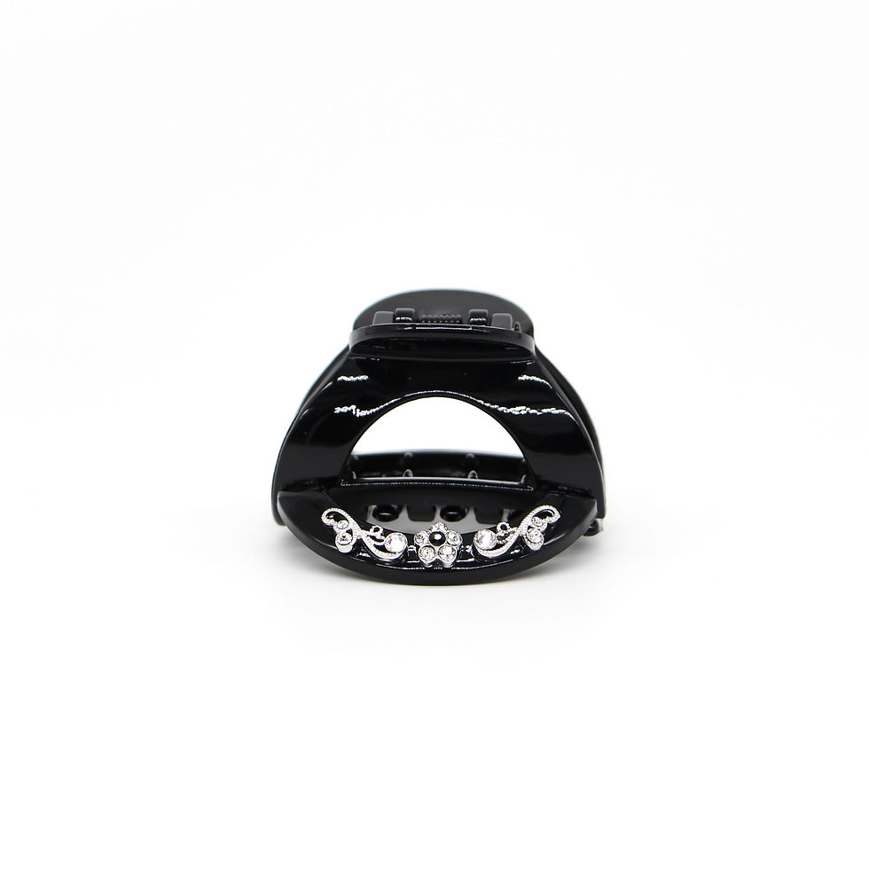 Thumbnail: Laura Jaw Clip with Swarovski Crystals (Medium) - Neutral Colours