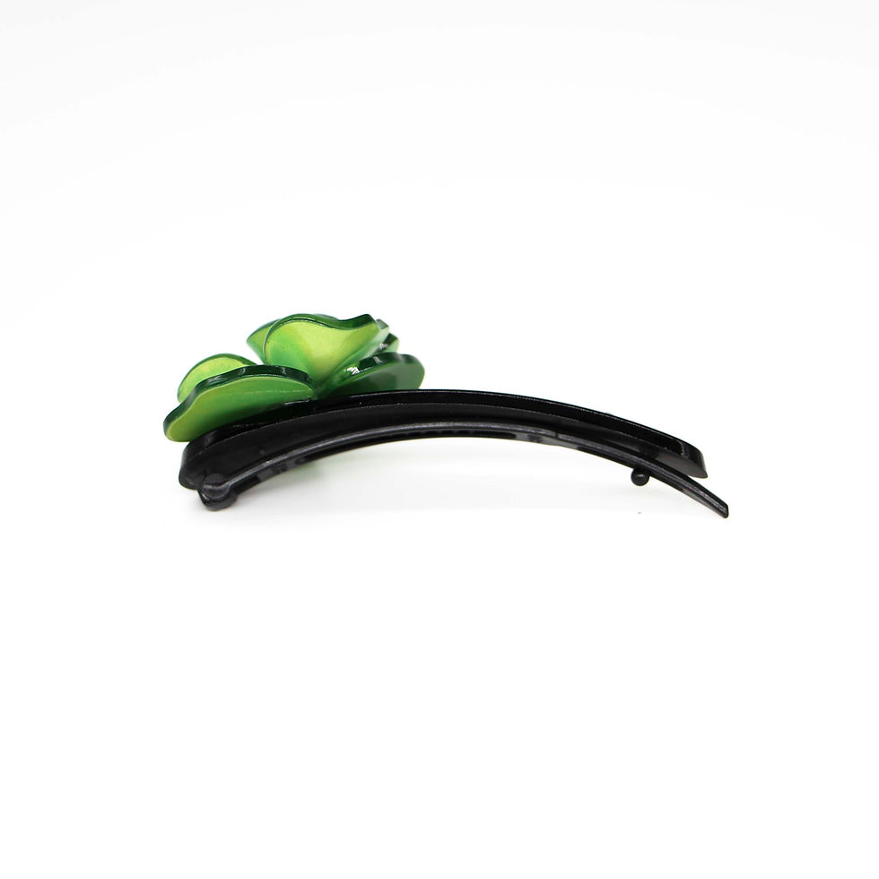 Thumbnail: Andrea Dot-Pin Barrette with Pansy (Medium)