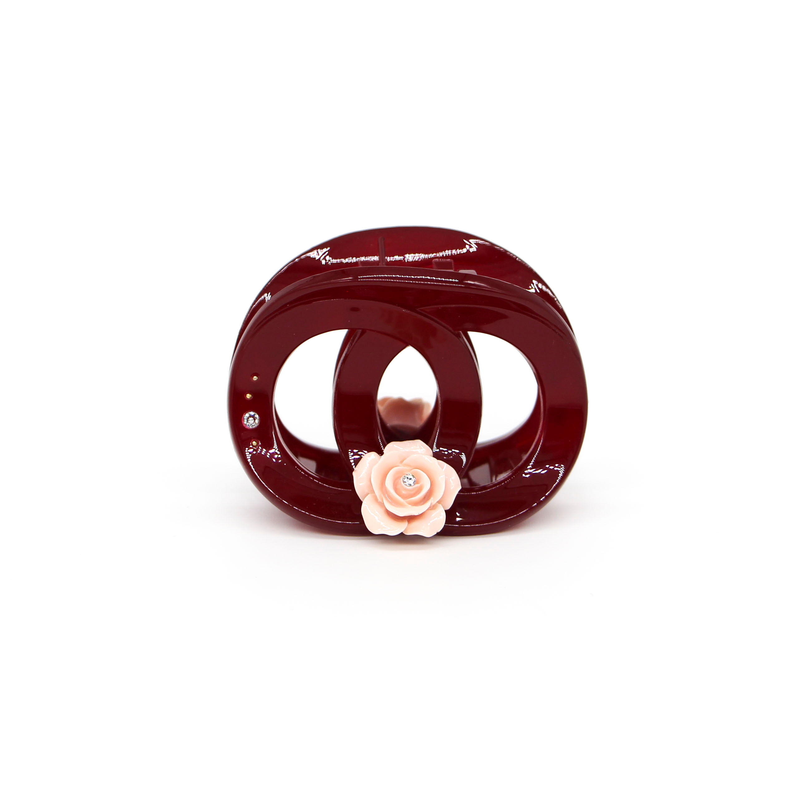 Chloe Jaw Clip with Rose (Medium)