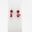 Thumbnail: The Pinnacles Collection - Dark Red Coral Carved Rose Earrings