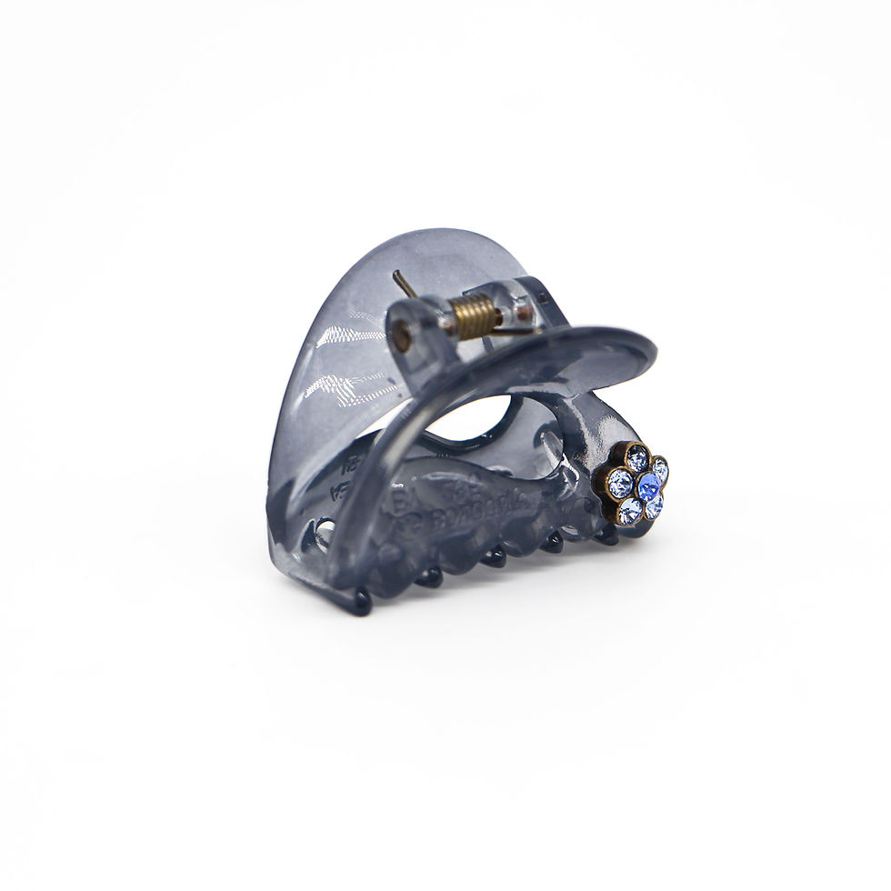 Thumbnail: Abigail Jaw Clip with Swarovski Crystal Flower (Small)