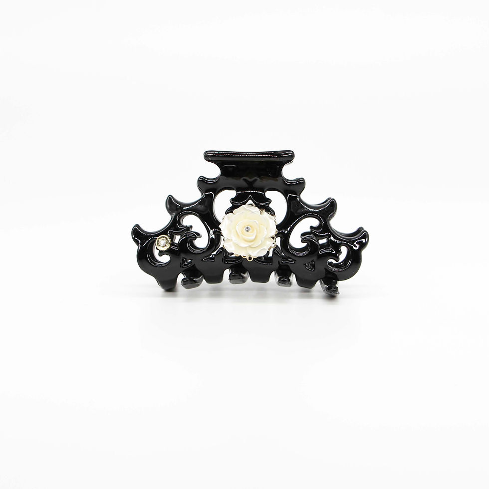 Thumbnail: Cora Jaw Clip with Rose (Large)