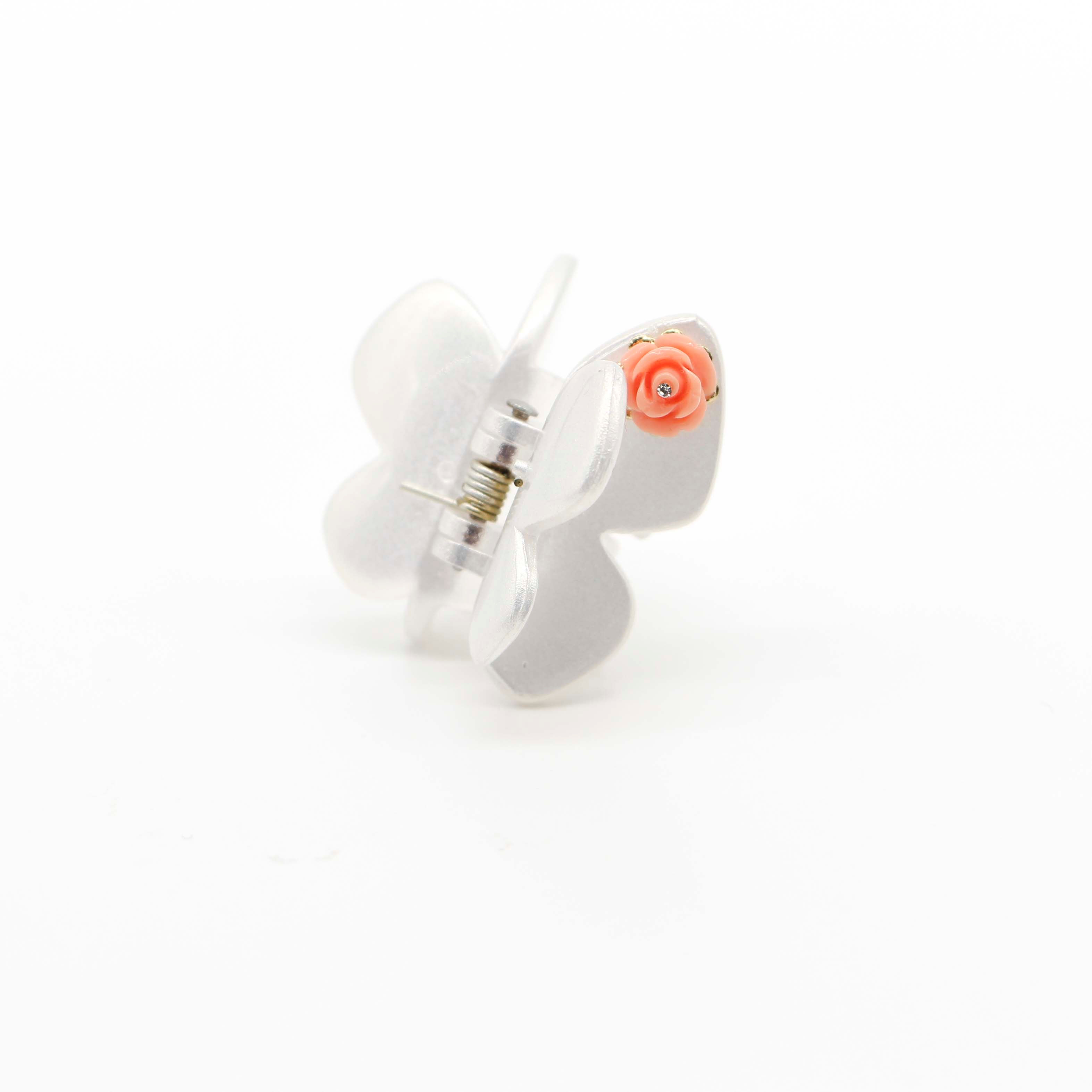 Naomi Jaw Clip with Rose Bud (Mini)