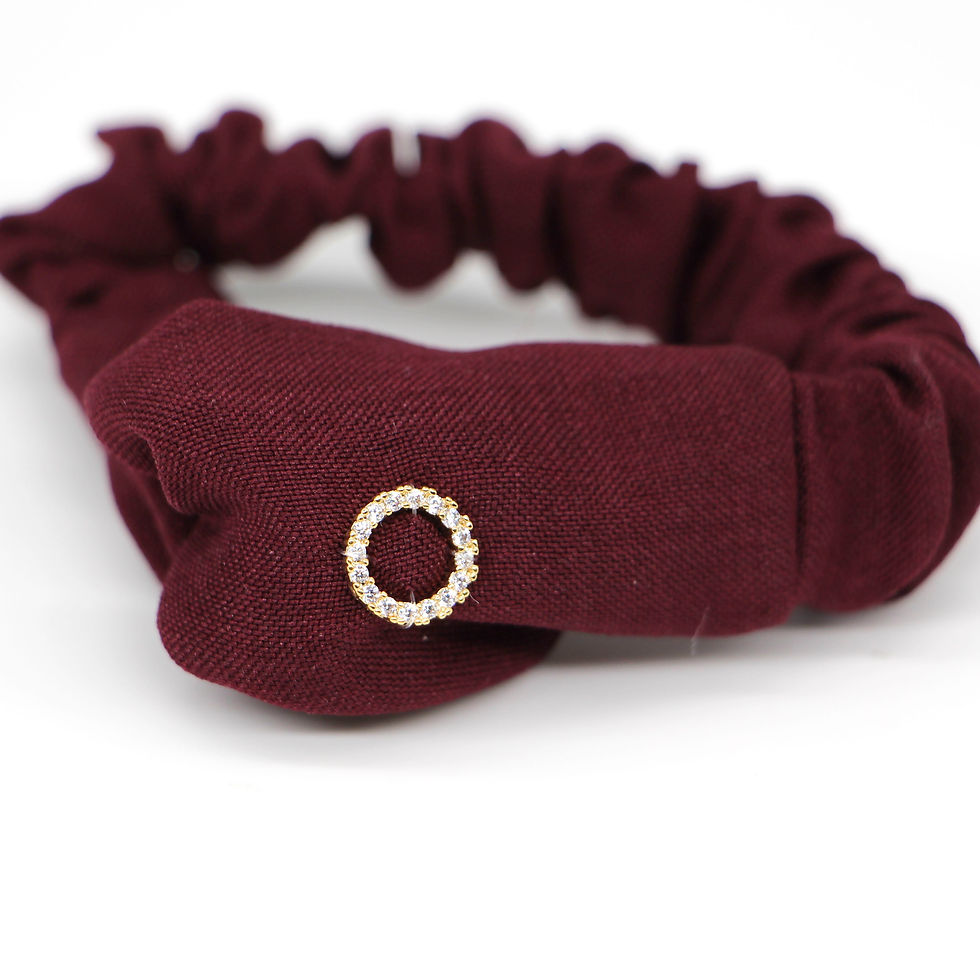 Thumbnail: Scrunchie with Cubic Zirconia Ring