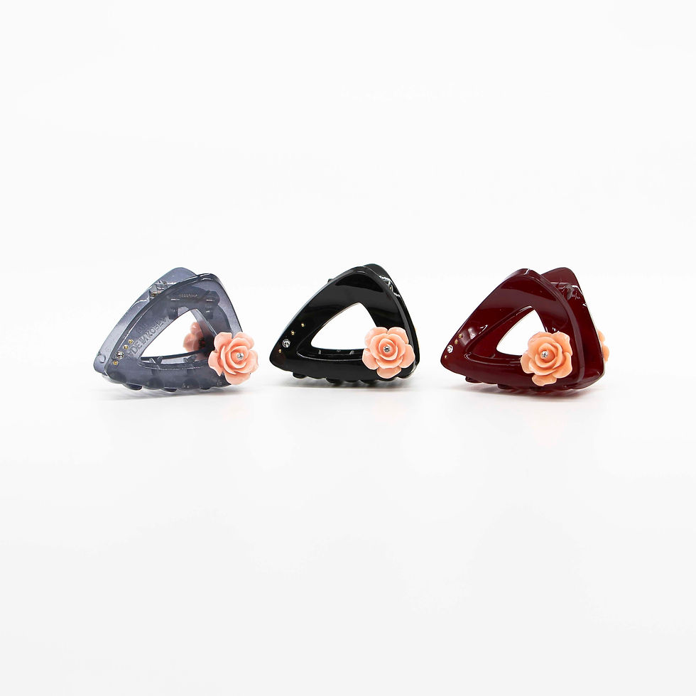 Thumbnail: Mabel Jaw Clip with Rose (Medium)