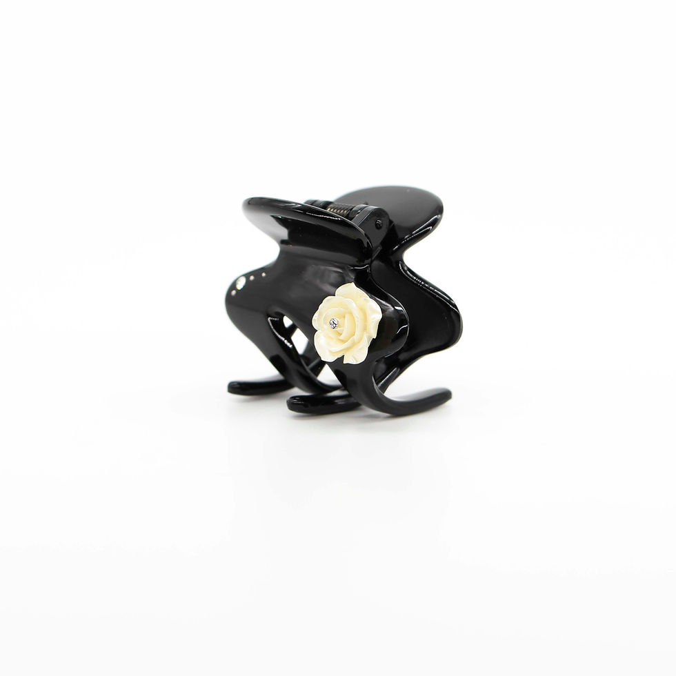 Thumbnail: Audrey Jaw Clip with Rose (Medium)