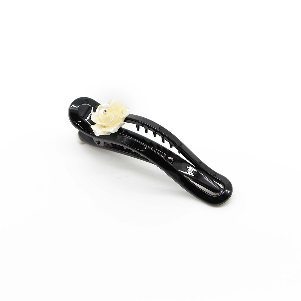 Thumbnail: Julia Hair Clip with Rose (Medium)