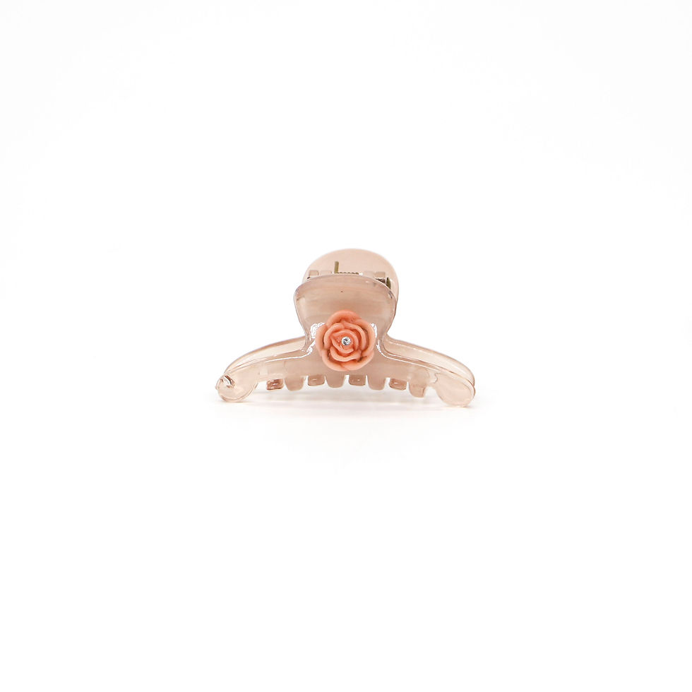 Thumbnail: Fedora Jaw Clip with Carnation (Small) - Neutral Colours