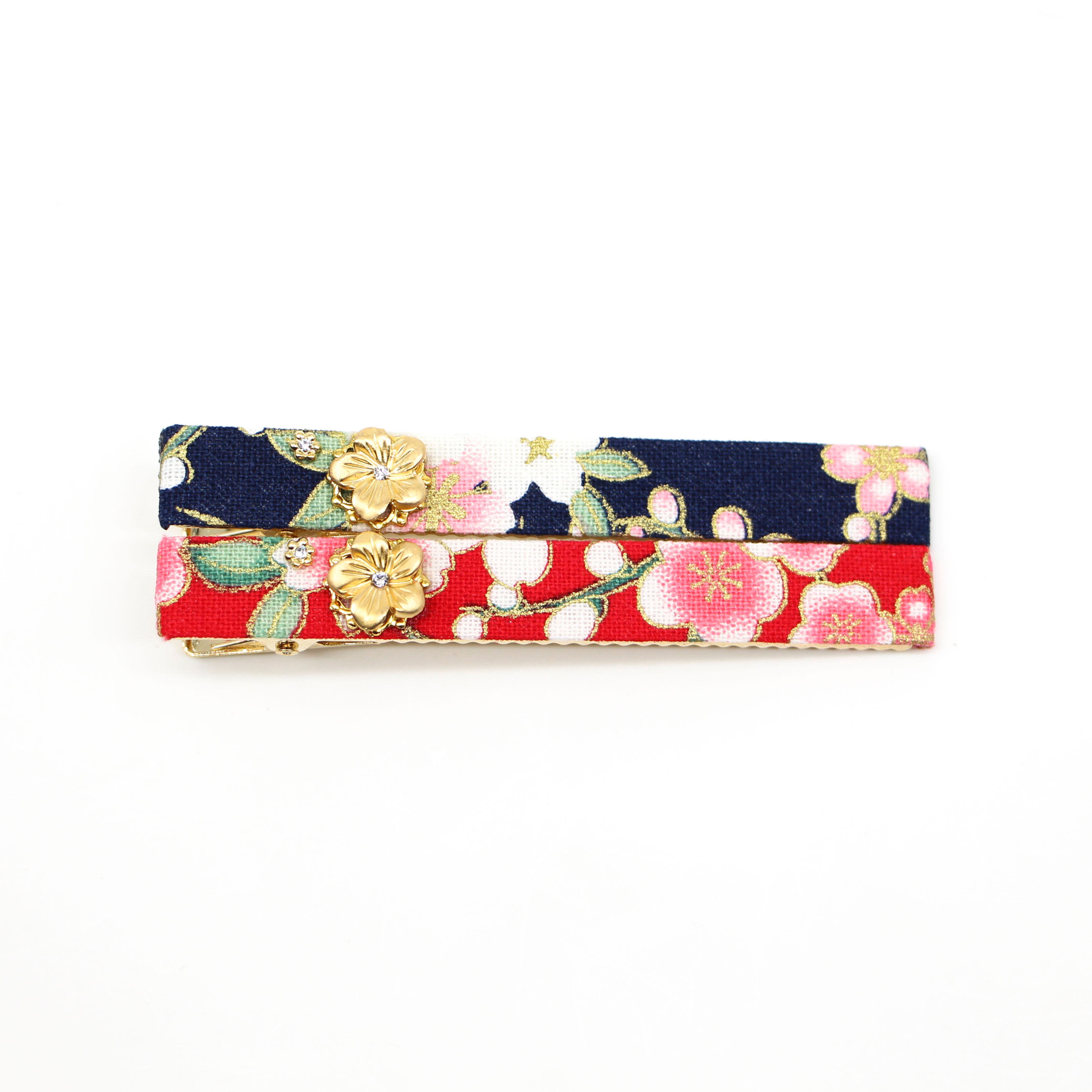 Haru Collection: Gold-plated Leah Alligator Clip (Large) with Gold-plated Sakura