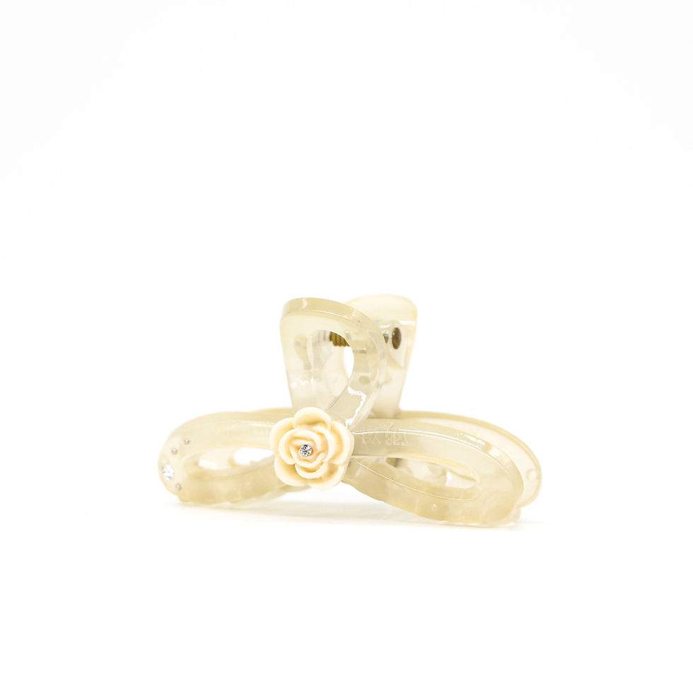 Thumbnail: Isabella Jaw Clip with Carnation (Medium)