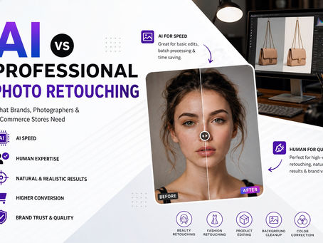 AI vs Professional Photo Retouching: What Brands, Photographers & E-Commerce Stores Need