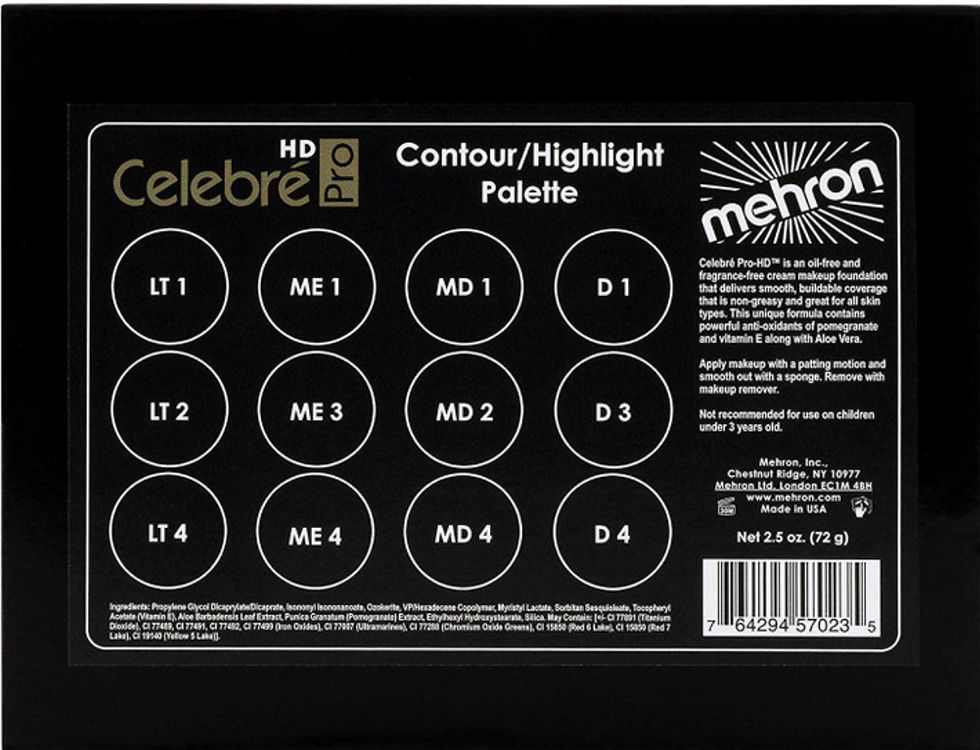 Thumbnail: Celebre Pro-HD Creme Foundation- 12 Color contour/highlight palette