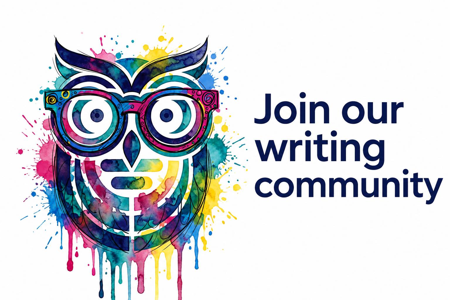 Owl-livia, the TCWN mascot, says: Join our writing community