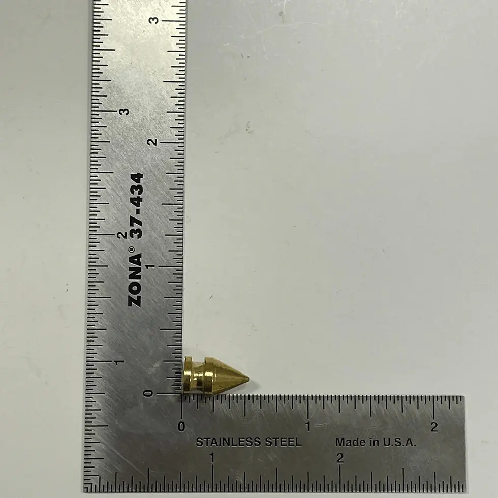Thumbnail: 12mm Brass, Spike Stud with Screw, Solid Brass