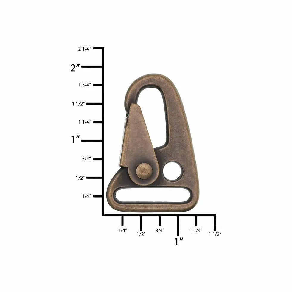 Thumbnail: 1 Antique Brass, Lever Snap Hook, Zinc