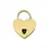 Thumbnail: 7/8" Antique Brass, Small Heart Padlock, Zinc Alloy-PK4