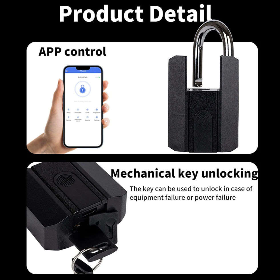 Thumbnail: BBDHOME Smart Padlock TTlock App Control Fingerprint Keyless Waterproof IP67 Out