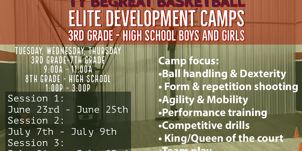 Ty BeGreat Basketball Elite Development Camps 3rd-7th Grade