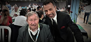 Magicien Sébastien Ladruze et Guy Roux entraineur de football à l AJA Auxerre