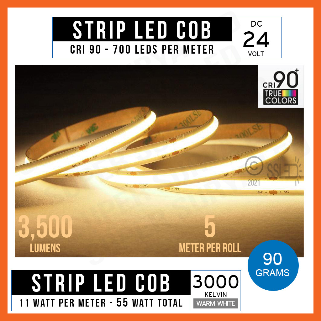 LED Strip COB CRI90 700 leds per meter