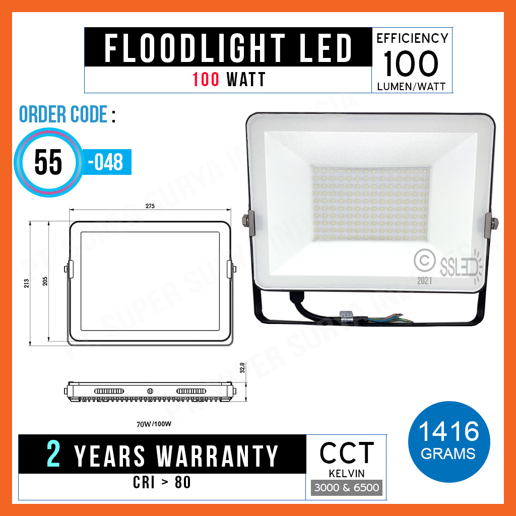 Lampu Sorot LED 100 Watt
