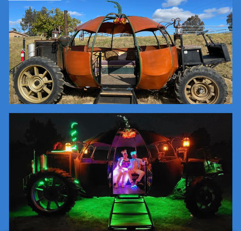 The Punkin Project during daylight and nighttime, LEDs,
