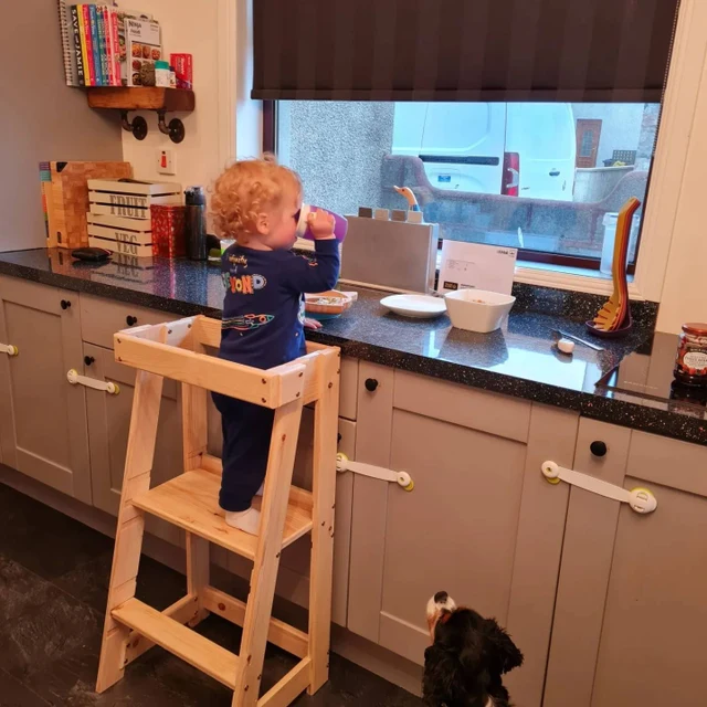 Upthere UK Manufacturer of High-quality wooden toddler learning towers.