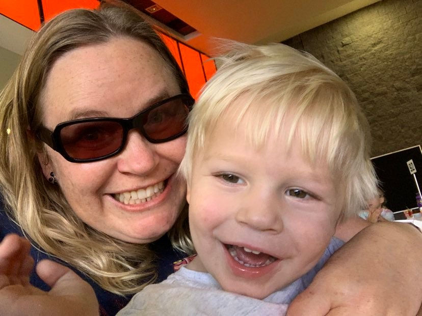 Mum and her child sharing a happy moment together