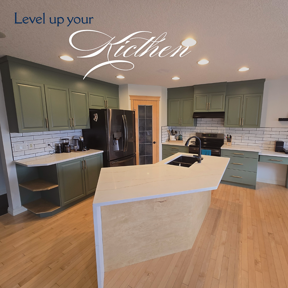 Newly refinished kitchen cabinets