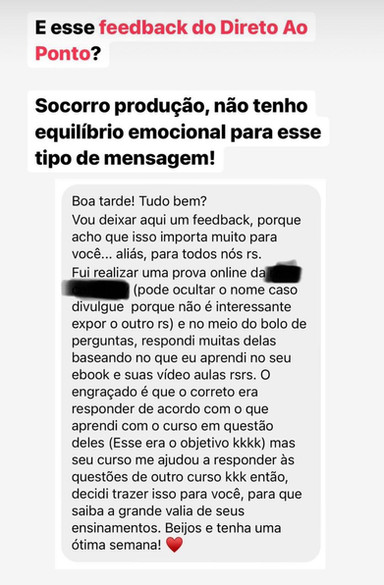 Depoimento de alunos do Método Direto Ao Ponto