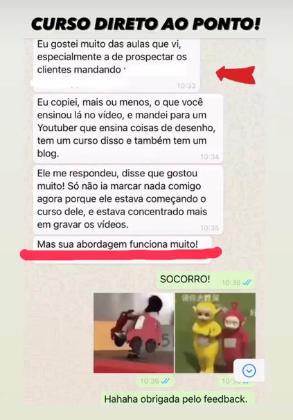Depoimento de alunos do Método Direto Ao Ponto