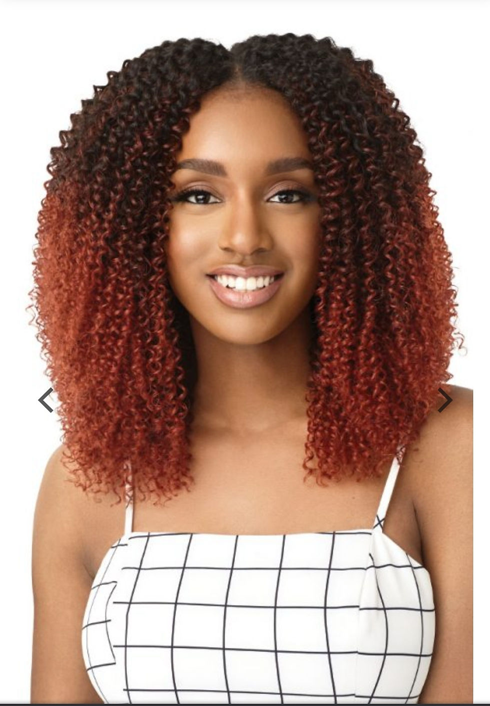 Thumbnail: 4A Kinky Curly 10"-Outre Big Beautiful 9pcs Clip Ins