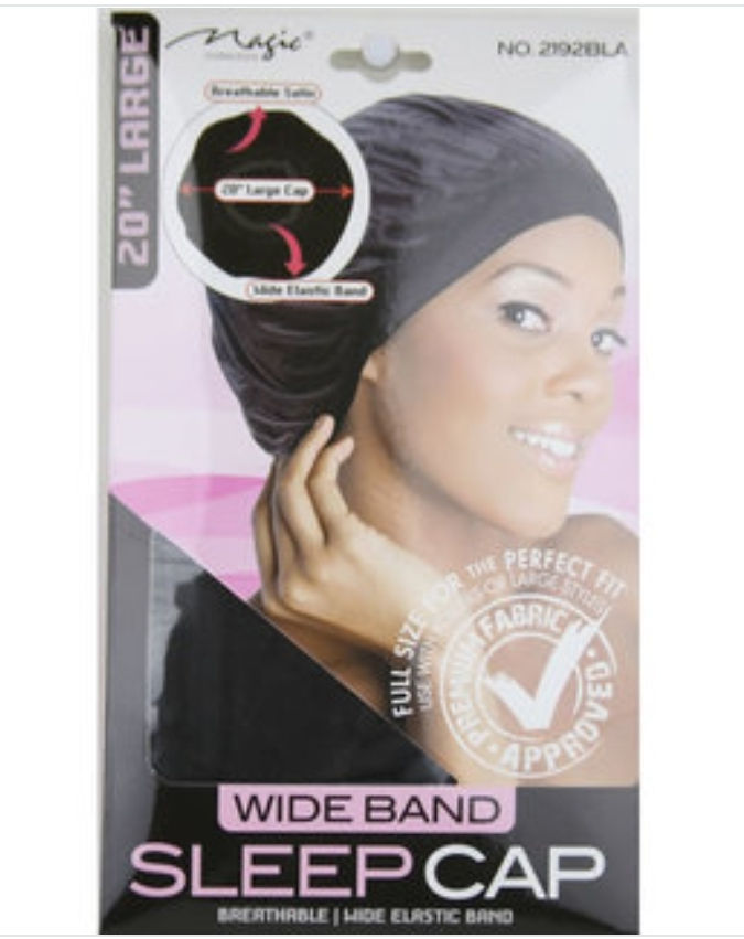 Thumbnail: Magic Wide Band Satin Sleep Cap Bonnet