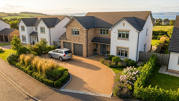 Beautiful resin driveway installed at a detached home in Fife.