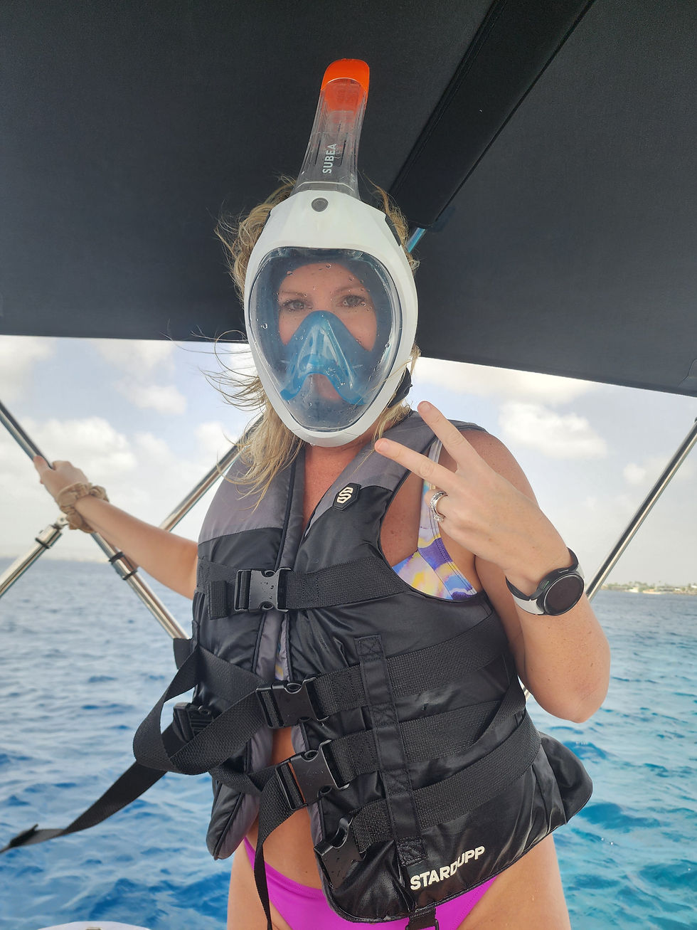 Me snorkeling in Bonaire - I think it's a good look! haha