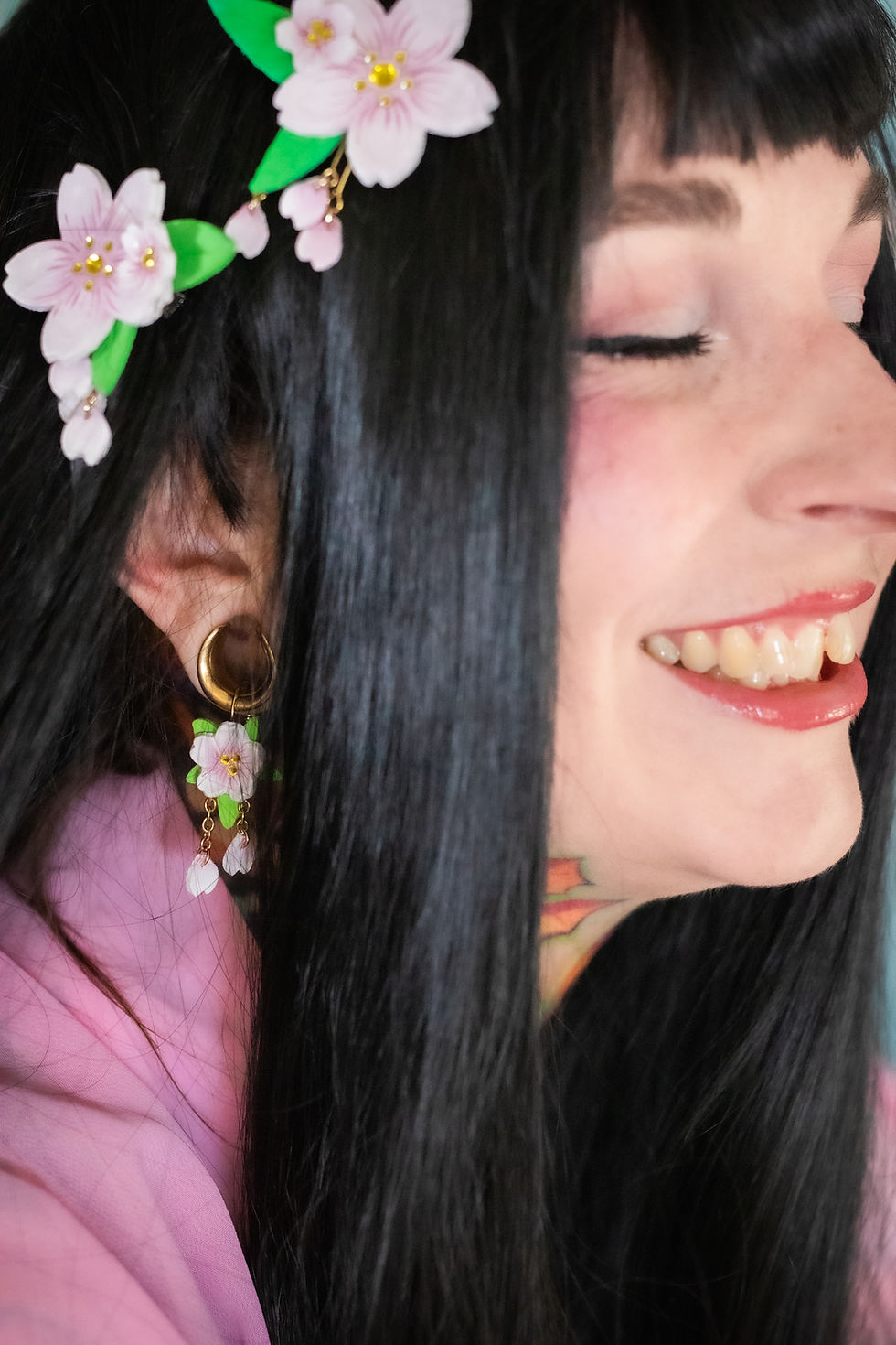 Miniature : Boucles d'oreilles * Fleurs de Cerisier *
