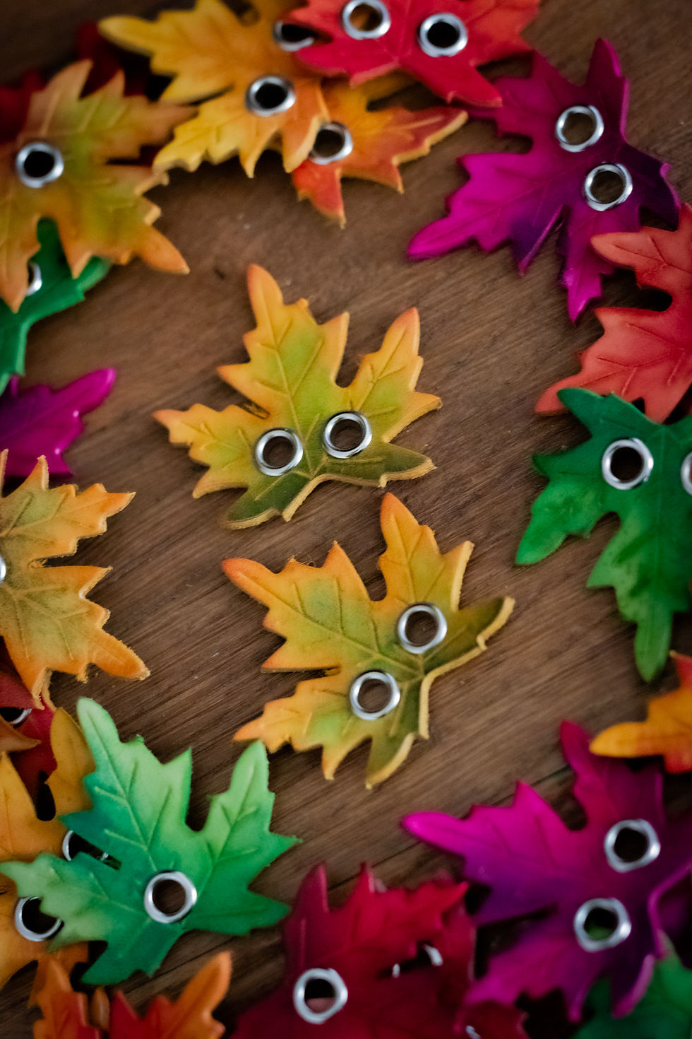 Miniature : Bijoux de lacet Feuilles 2 trous