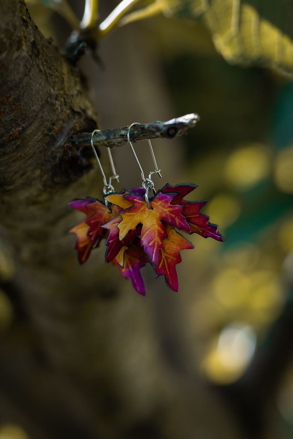 Miniature : Boucles d'oreilles Feuilles d'Erable