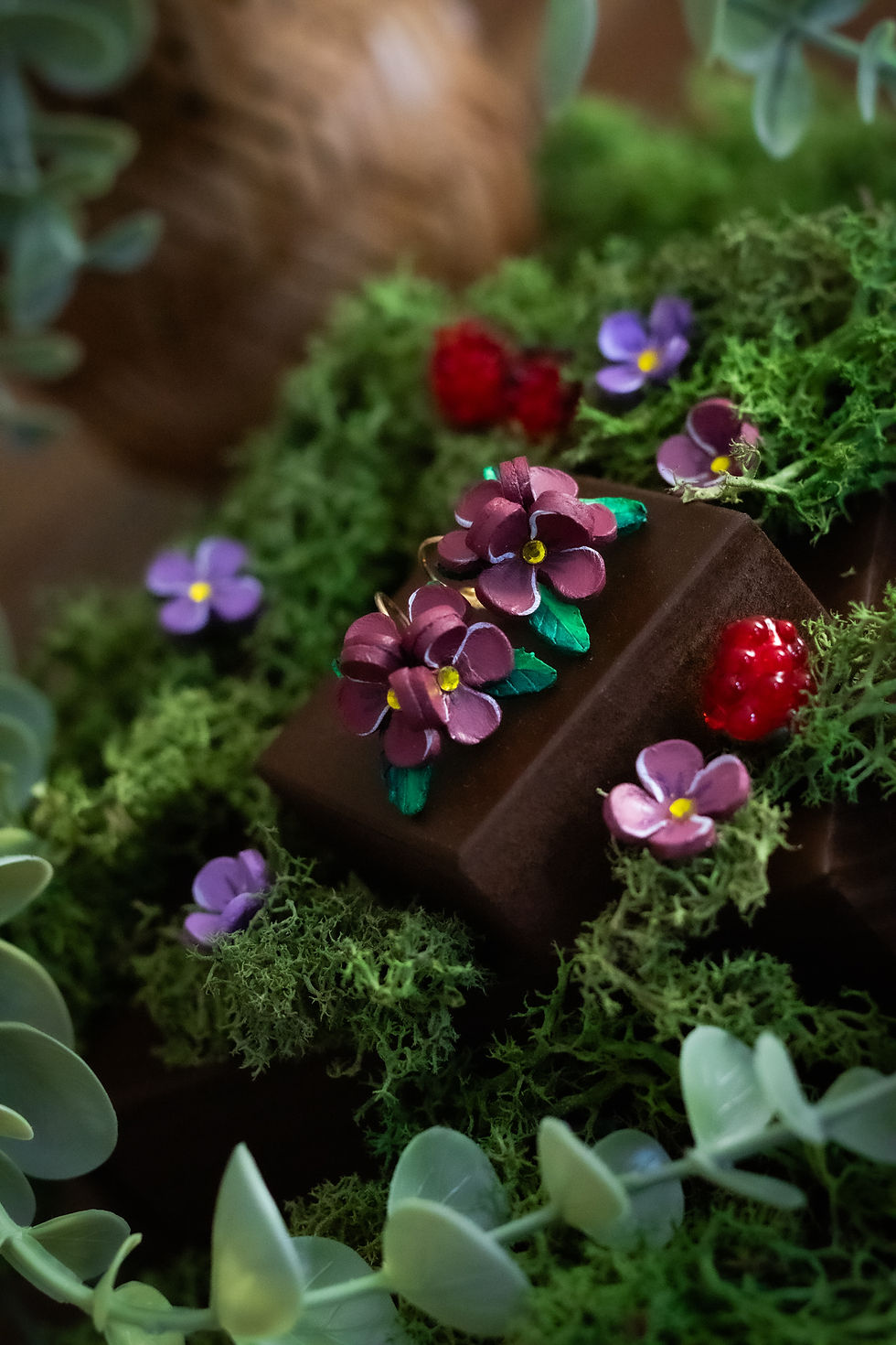 Miniature : Boucles d'oreilles * L'espoir des Aubriètes Bordeaux*