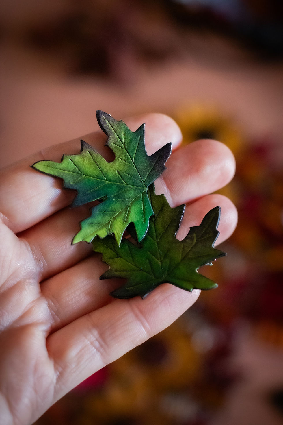 Miniature : Barrettes Feuilles Erable