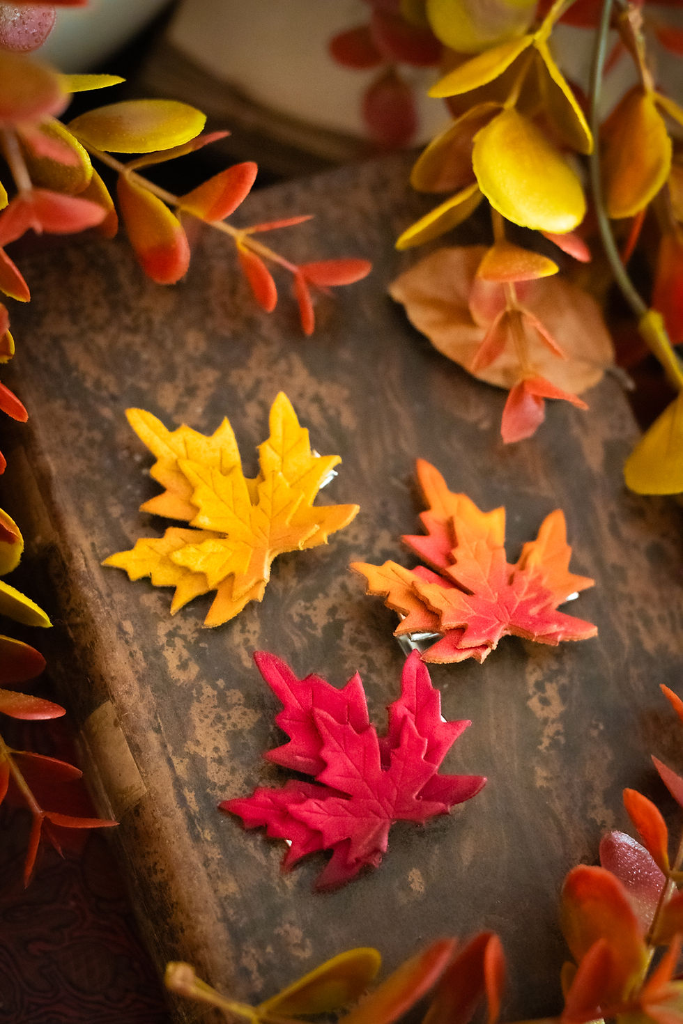 Miniature : Trio de barrettes * Feuilles d'érable *