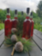 1l Zirbenschnapsflaschen Umgebungsfoto