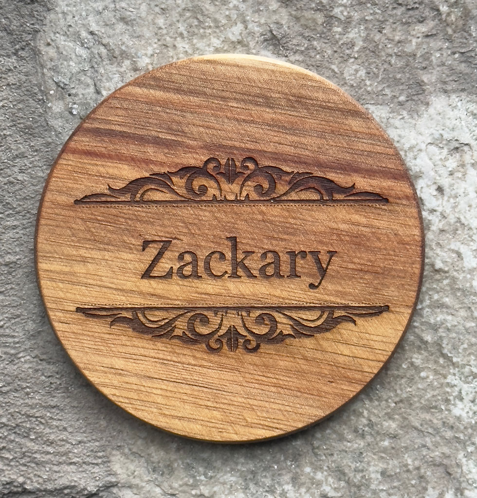 Personalized Acacia Wood Coaster