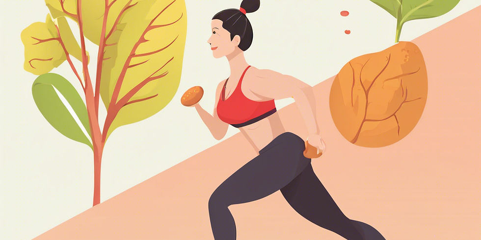 Lady jogging into the future