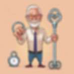 Old guy holding the key to longevity