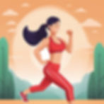 Fit lady jogging
