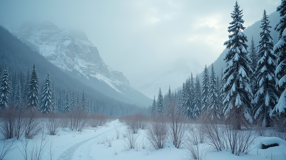 Wide angle view of the vast Northern wilderness in Canada