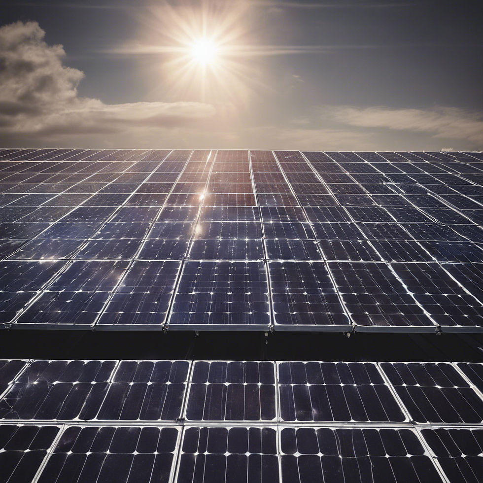 Solar panels saving energy