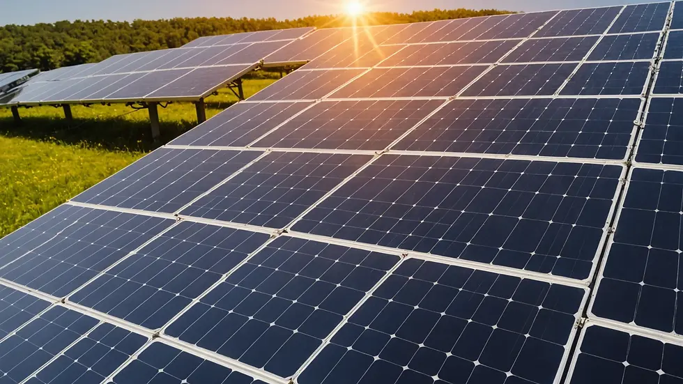 Close-up view of advanced solar panels under sunlight