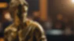 Close-up view of an award statue symbolizing achievement in film